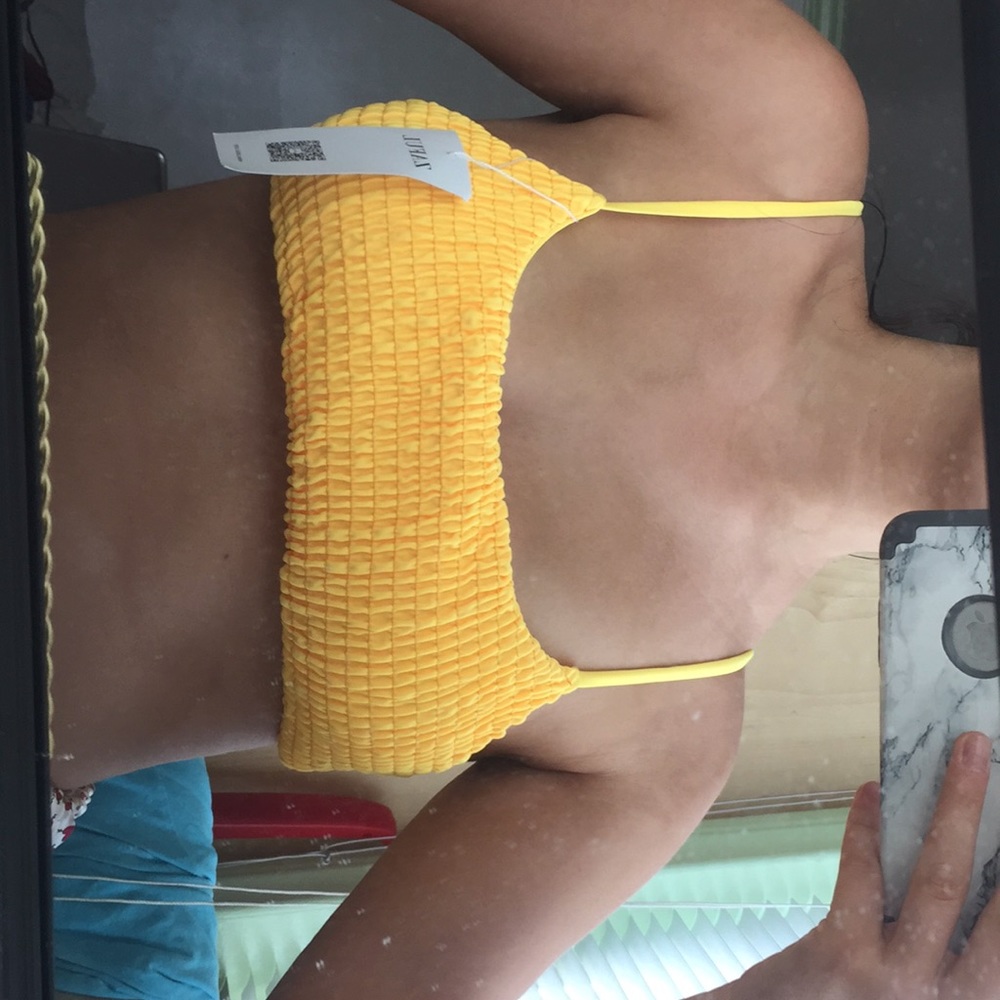 Bright yellow bikini set